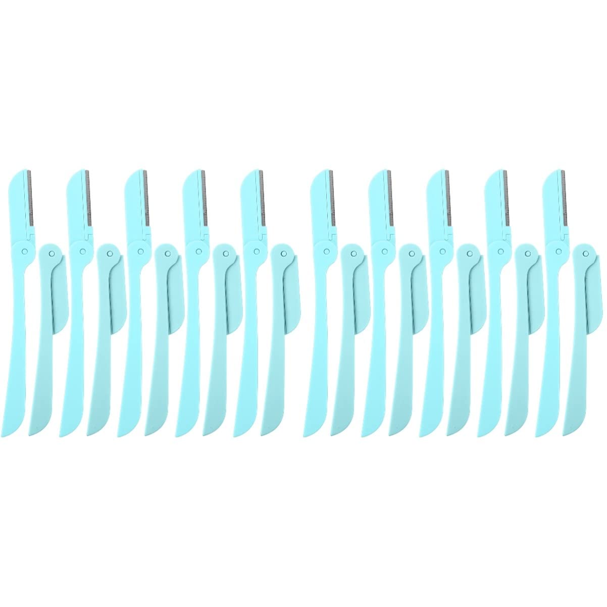 FOMIYES 2sets Professional Stainless Steel Eyebrow Trimmer Kit Women's Grooming Tool Razor Cutting Trimming for Brows 10pcs*2