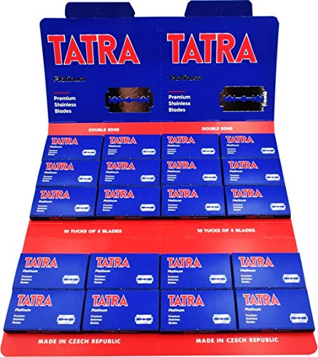 Razor Blades Club - 100 Tatra Platinum Double Edge Razor Blades image 2