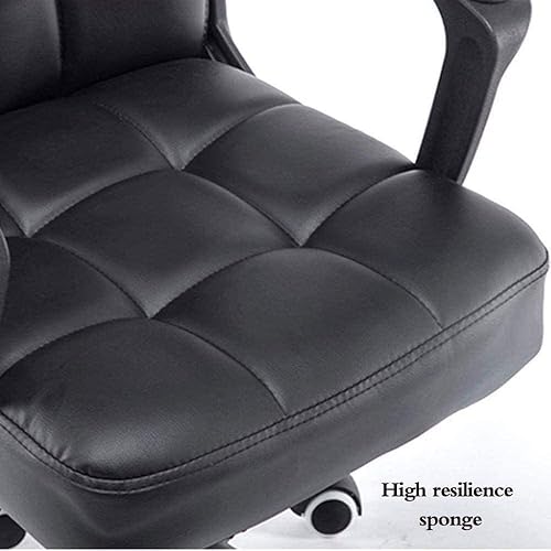 Miniatura 4 de Silla de computadora reclinable para almuerzo, silla cómoda para oficina, hogar, reposabrazos fijo ergonómico (D)