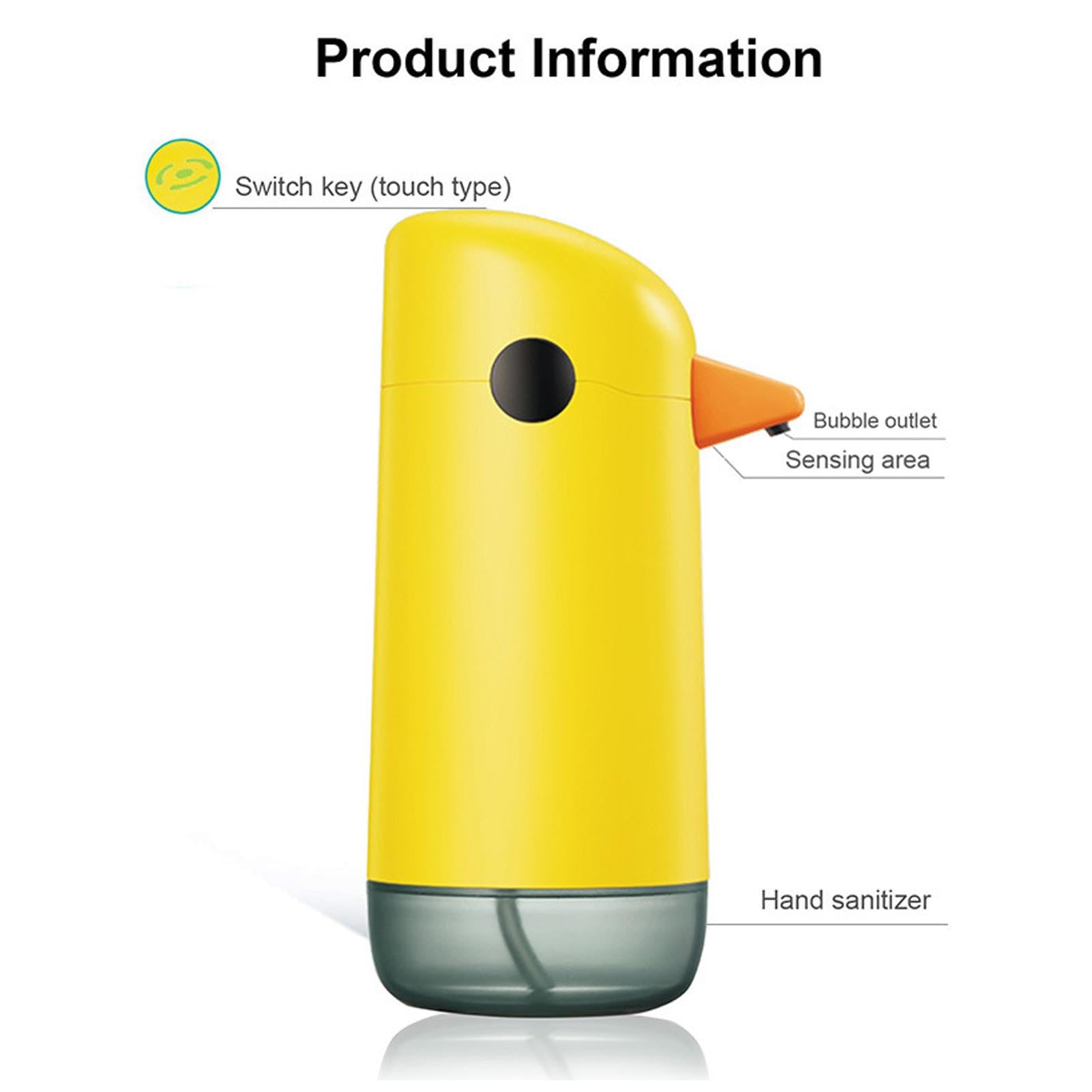 Distributori di Saponi Automatici, Anatra Gialla Simpatiche Boscaiolette Senza Touchneps del Sensore a Infrarossi Batteria Alimentata per la del Bagno, Distributori di