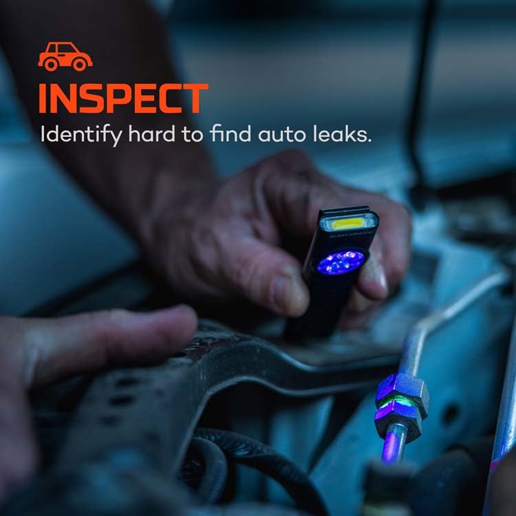 Image of NEBO Slim Mini UV Flashlight | 150 Lumens, 4 Light Modes, Rechargeable & Portable Ultraviolet Light, Magnetic Base & Durable Clip, Waterproof, Detector Pocket Flashlight, Includes Charging Cable