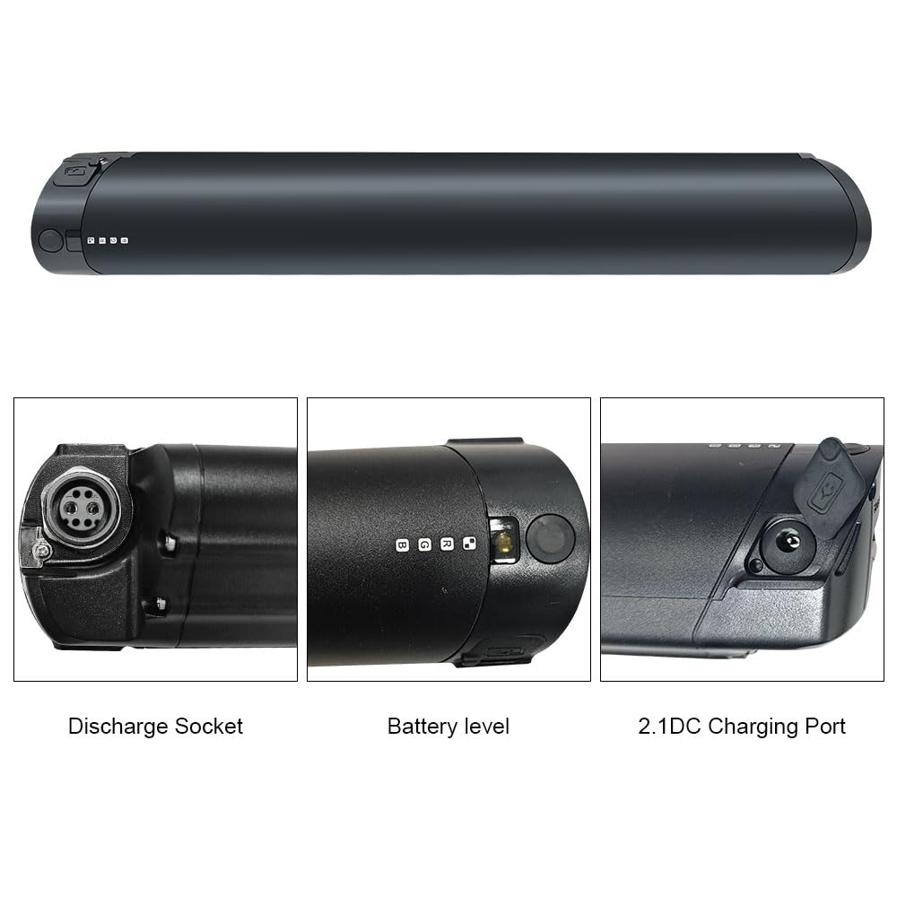 Batteria per bici elettrica Reention MINI PRO da 36 V/48 V, 14 Ah e 10,4 Ah, compatibile con le bici elettriche F.lli Schiano Braver/E-Mercury (36V15Ah H94mm)