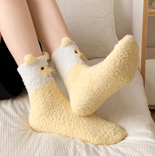 Image of Benefeet Sox Womens Girls Fuzzy Socks Cozy Winter Warm Fluffy Socks Soft Cute Animal Home Slipper Thick Plush Sleeping Sock