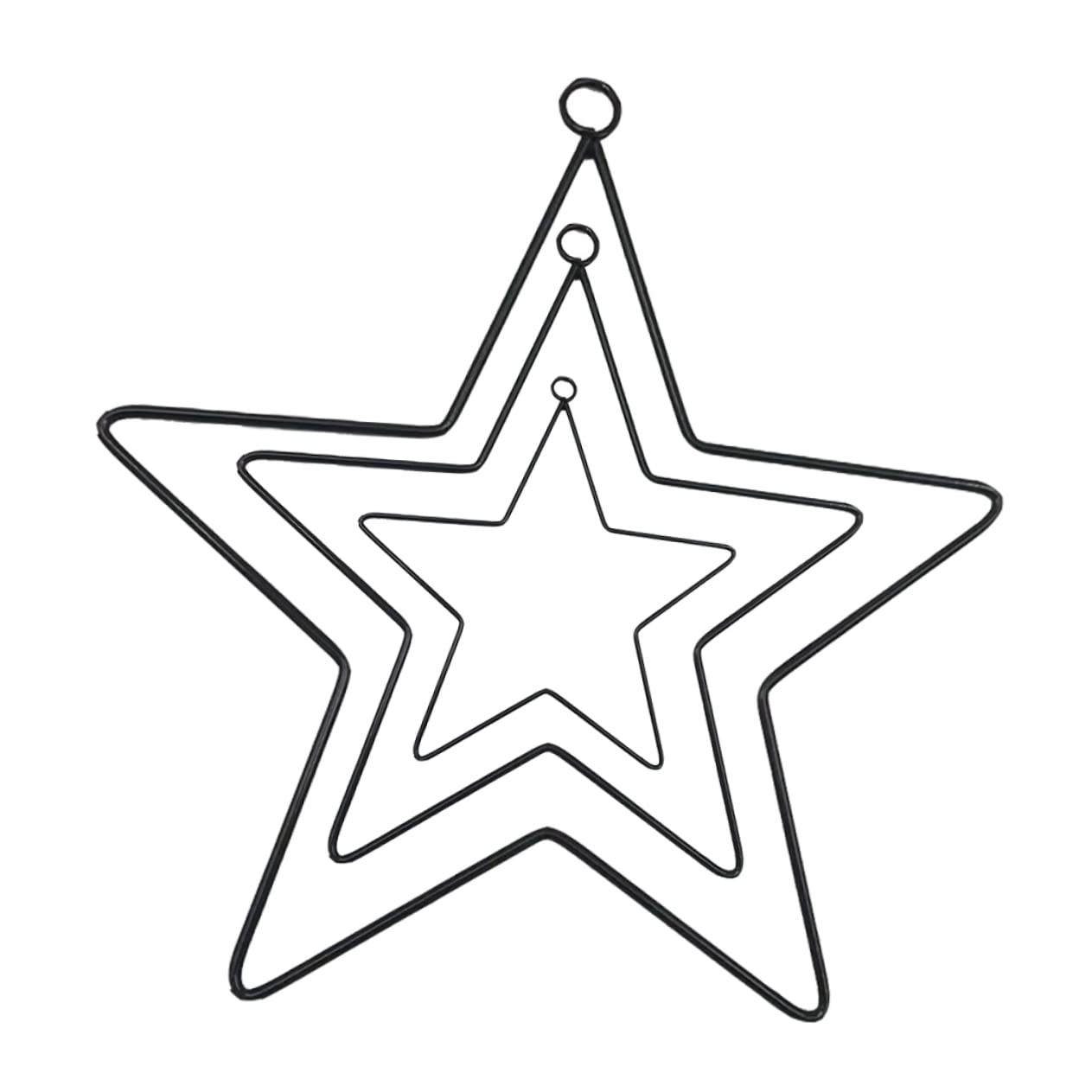 PRETYZOOM 3pcs DIY Iron Wire Star Wreath Support Large Wire Wreath Frame Home Decor