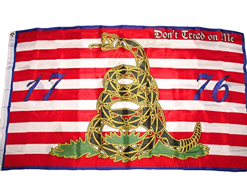 Custom-91Flag 3ft x 5ft First Navy Jack Don't Tread on Me 1776 Tea Party Flag by Ruffin