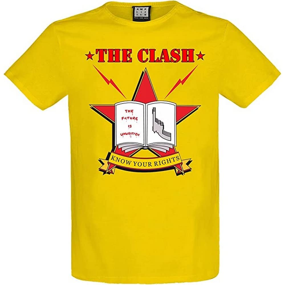 CLASH, THE KNOW YOUR RIGHTS T-Shirt X-Large YELLOW