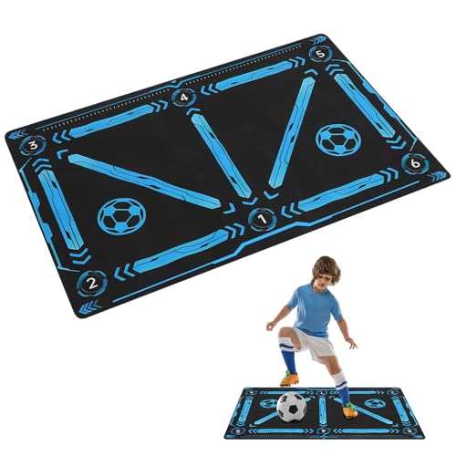 Soccer Training Mat, Football Footstep Mat, Agility Footstep Equipment for All Levels and Ages to Improve Speed, Good Gift for Football Lover