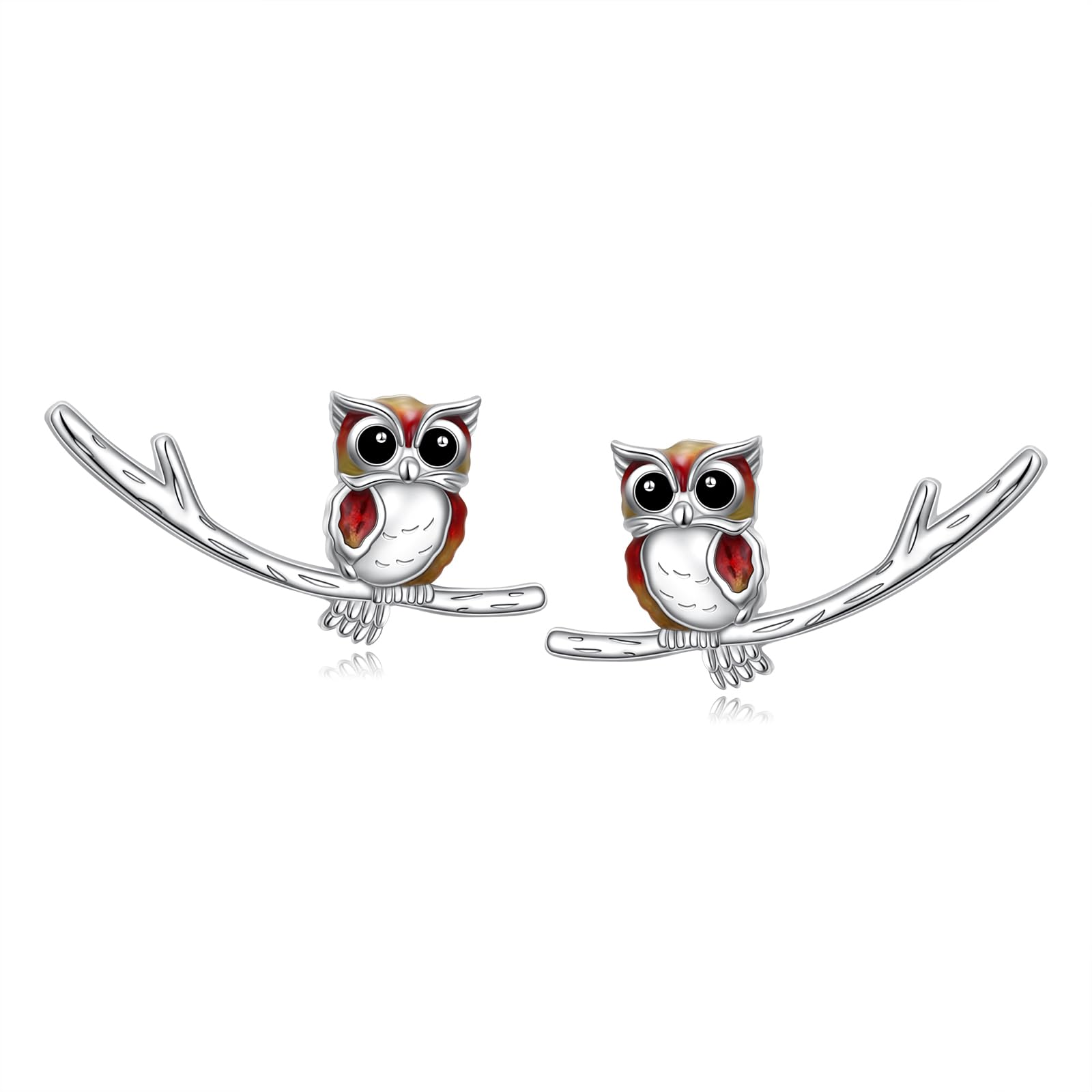 Alphm 925 Sterling Silver Goat Elephant Peacock Owl Dragonfly Turtle Earrings for Women Cute Animal Earrings Jewelry for