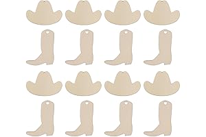 2" Unfinished Mini Cowboy Boot Cutouts for Crafts