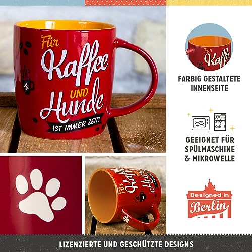 Nostalgic-Art Retro Kaffeebecher, 330 ml, PfotenSchild – Kaffee und Hunde – Geschenk-Idee für Hunde-Besitzer, Original Lizenzprodukt (OLP), Keramik-Tasse für Kaffee, Vintage Design