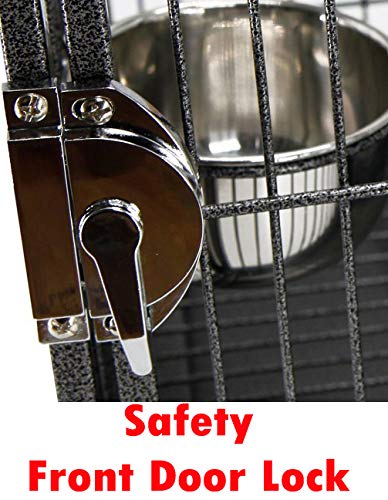 Image of Deluxe Portable Wrought Iron Bird Travel Parrot Vet Carrier Cage Prevent Beaks Out Pet Products for Parrots Conures Cockatiel Amazon African Grey