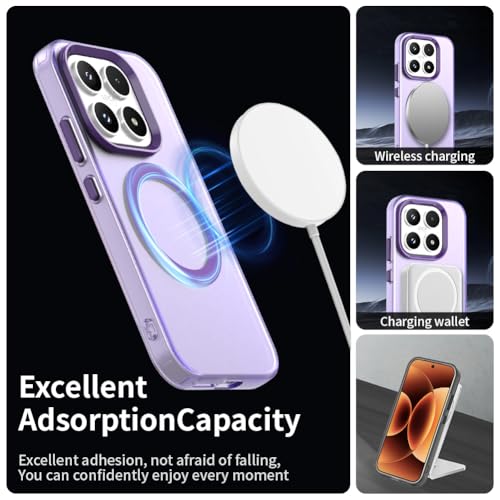 Image of for Xiaomi 17 Case Magnetic Case Anti Drop Hybrid Phone Back Cover - Purple