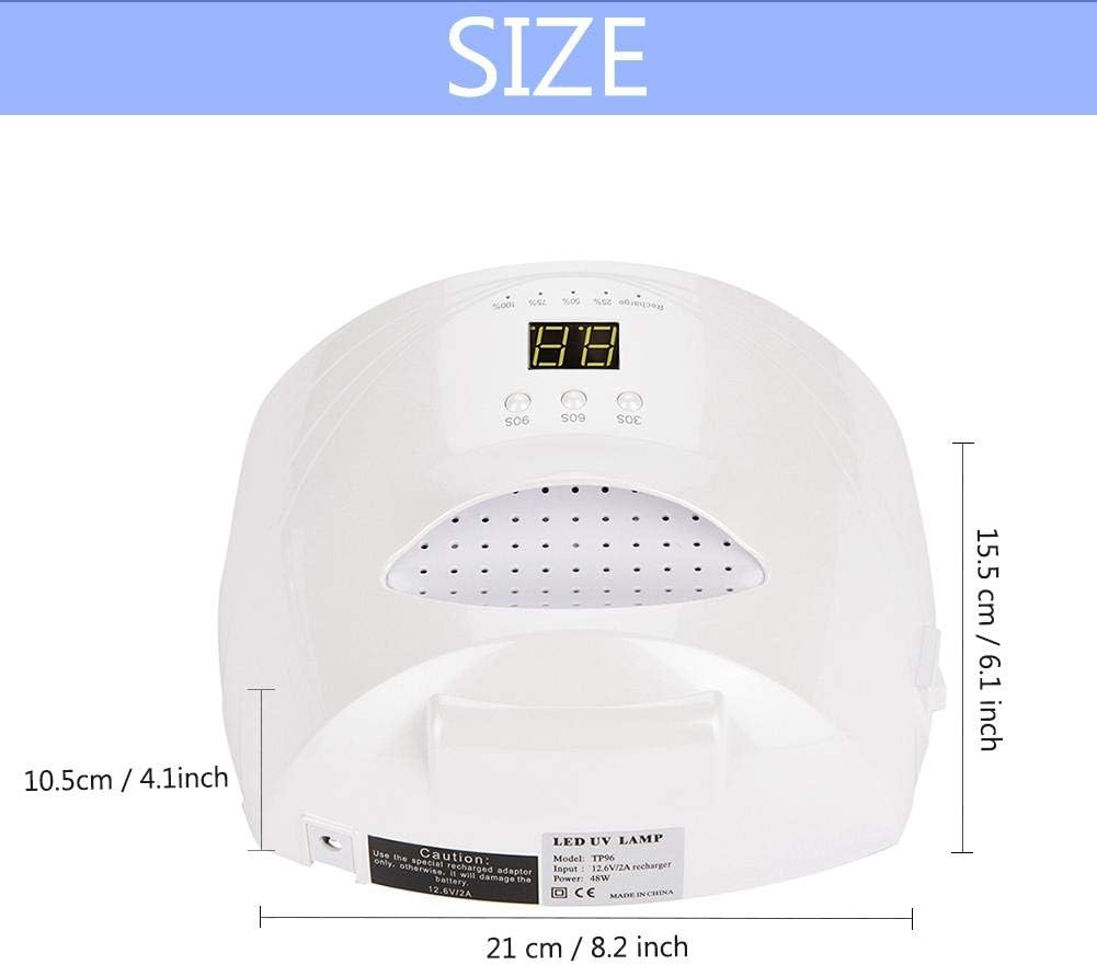 48W LED Nail Therapy lamp, 3-Speed Timing, Intelligent Sensing, Fast Curing of Nail Glue, high Efficiency and Energy Saving, The Best Choice for Professional Manicure and DIY.