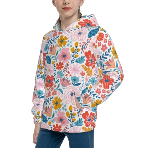 Floral Ditsy Kid Hoodies Boys Sweatshirts Girls Pullover with Pocket2
