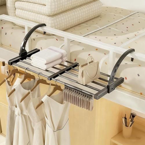 Étagère de chevet pour lit pliable et rétractable pour l'organisation de chambre d'étudiant - 3