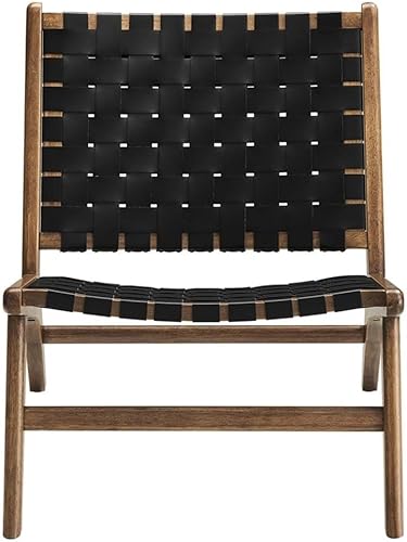 Miniatura 4 de Modway Saoirse - Sillón decorativo de madera de imitación en color negro nogal