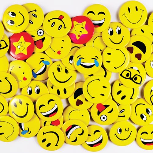 Smiley Emoji Colourful Expressions Button Pins Badge Metal Brooch...