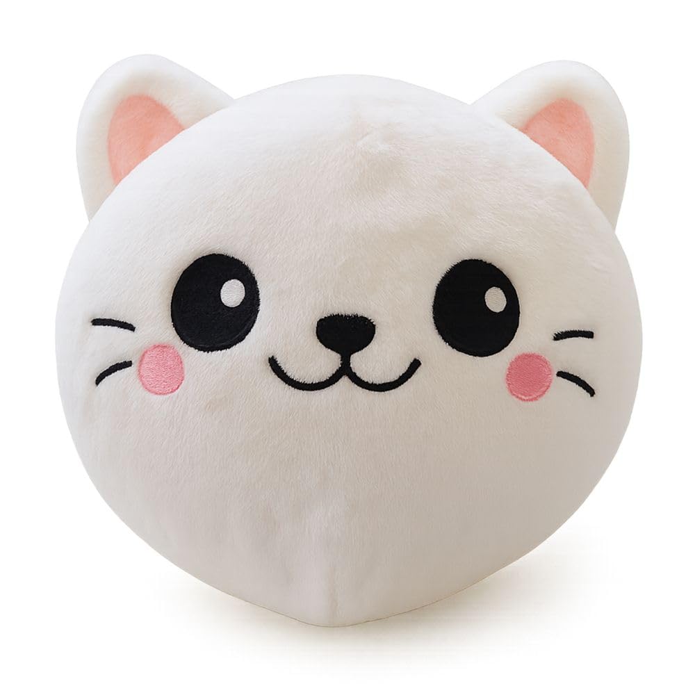 Keycraft Pumpin Plushies Cat โ Inflatable Soft Plush Toy Ball with Air Pump โ 9โณ Cute Cat Plush โ Sensory Squeeze Toy for Kids โ Gift for Ages 3+