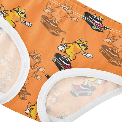 Girls' Underwear Wolf Funny Orange Toddle Brief Panties 23036804