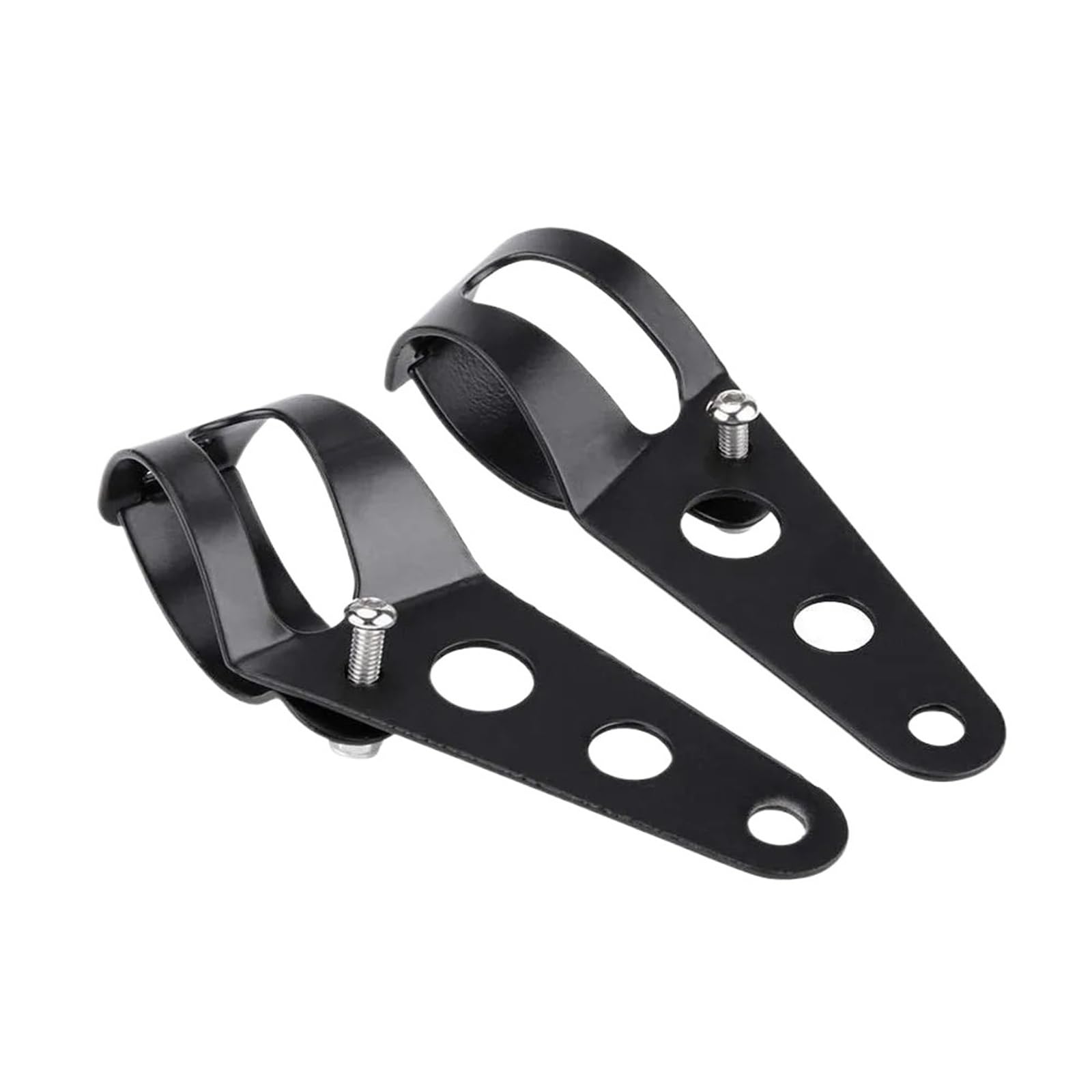 Headlight Bracket Mount Universal Motorcycle Headlight Mount Bracket Fork Ear Chopper Headlamp Holder Clamp Adjustable Motor 27-36mm 38-48mm(Black S)