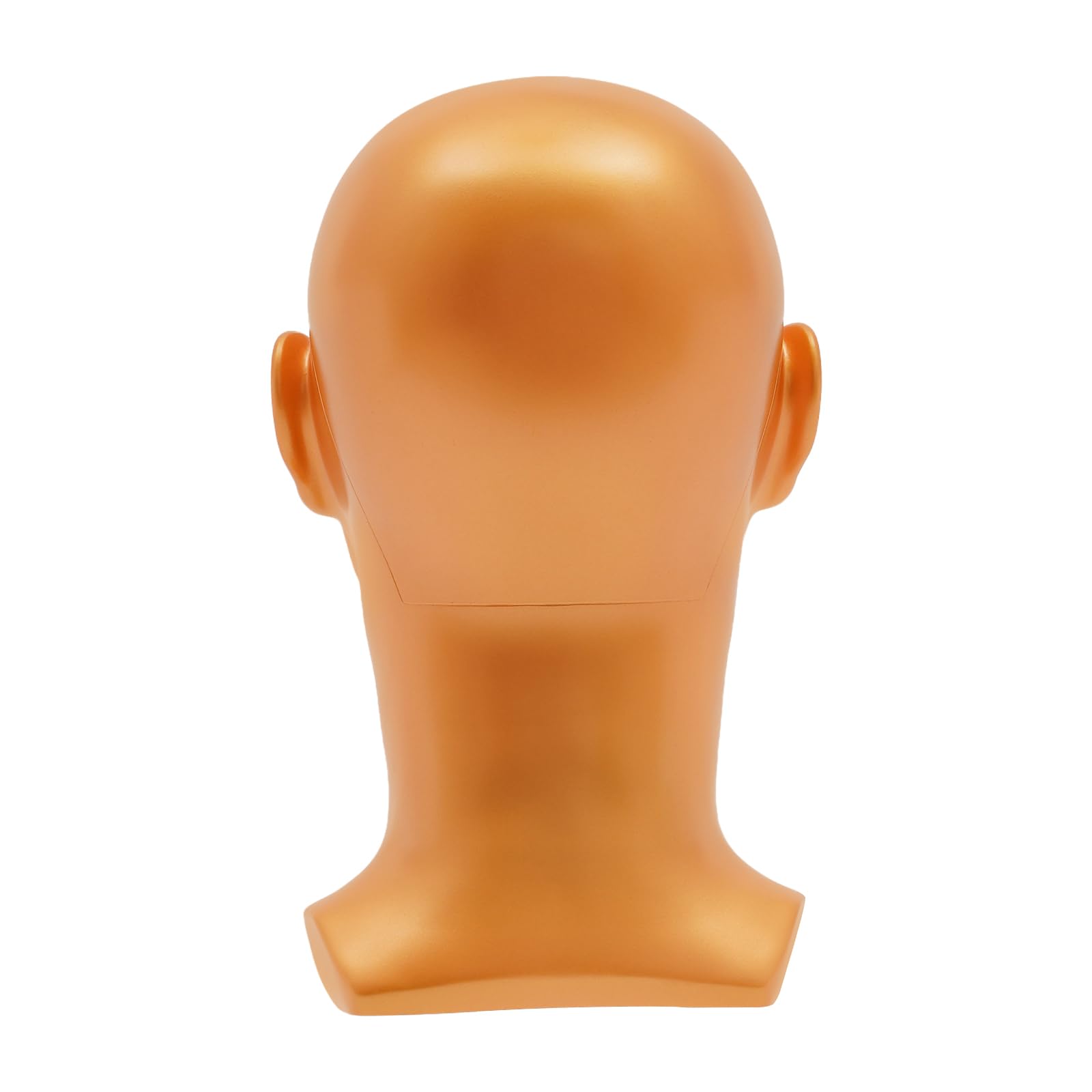 Manichino testa manichino, testa maschile in plastica PVC, circonferenza testa 50 cm, altezza 30 cm, per parrucchieri, oro