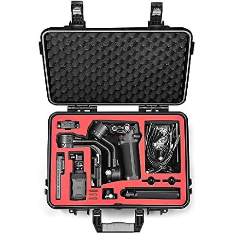 LEKUFEE Portable Waterproof Hard Case with Foam Insert for DJI RSC 2 Pro Combo and More DJI RSC 2 Accessories (Case Only) Cover