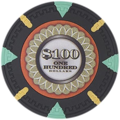 Claysmith Gaming The Mint Poker Chip Heavyweight 13.5-gram Clay Composite – Pack of 50 ($100 Black) image 3
