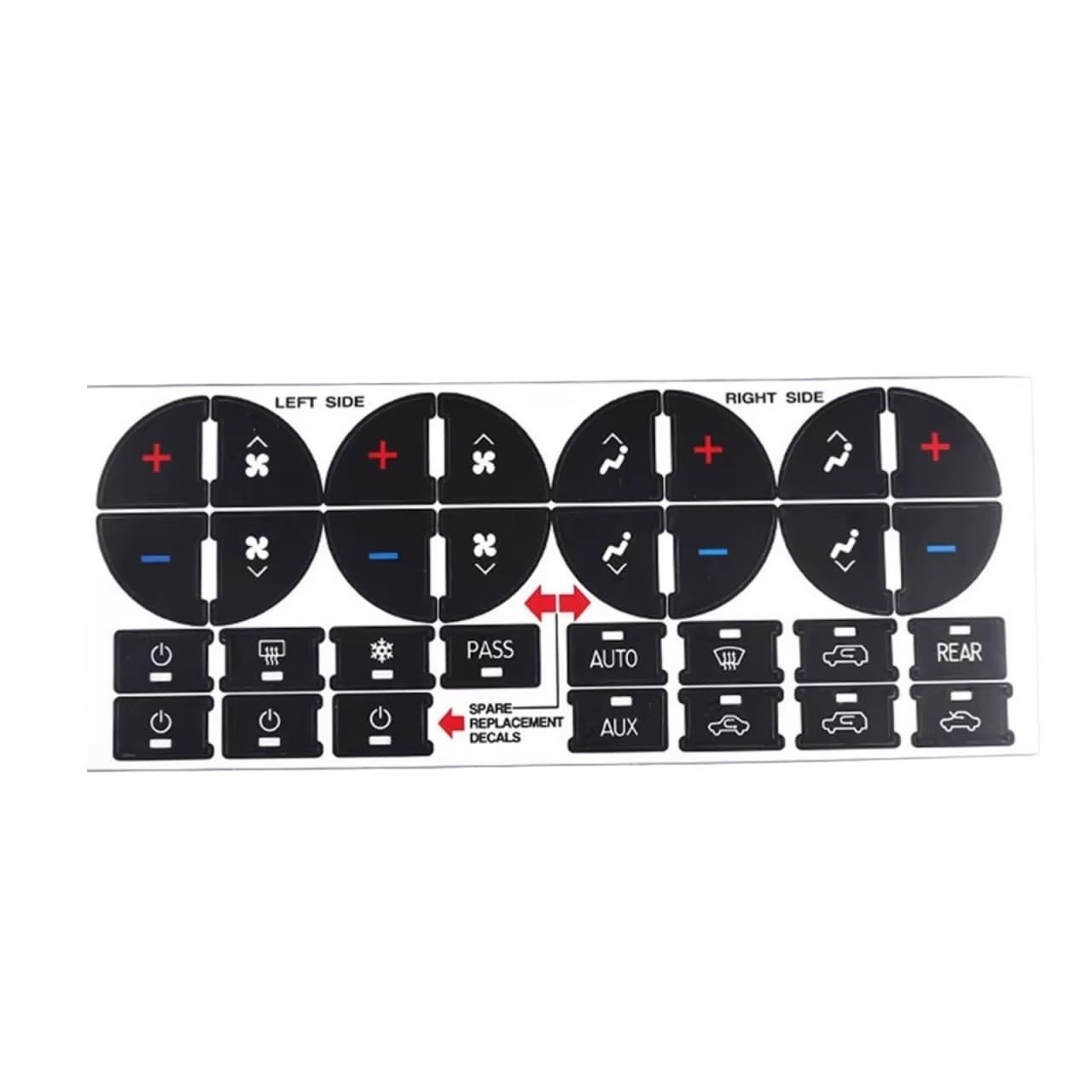 Interior Repair Decal Sticker Compatible with GMC for Yukon for Yukon XL SLE SLT for Denali 2007-2014 2Pcs Car AC Dash Button Sticker Dash Board Decal Repair