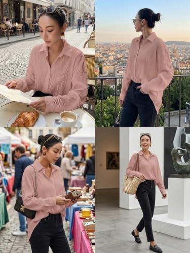 Image of Leriya Fashion Oversized Shirt for Women | Shirt for Women Stylish Western | Long Shirt for Women