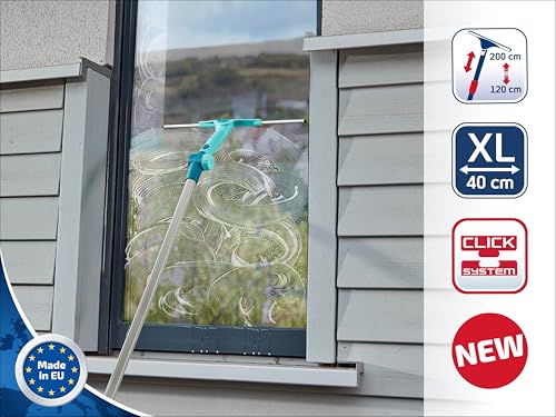 Leifheit Set Window Slider XL mit Teleskopstiel 200 cm, ausziehbare Teleskopstange von 120 bis 200 cm, Stiel für hohe Räume… – Ansicht 2