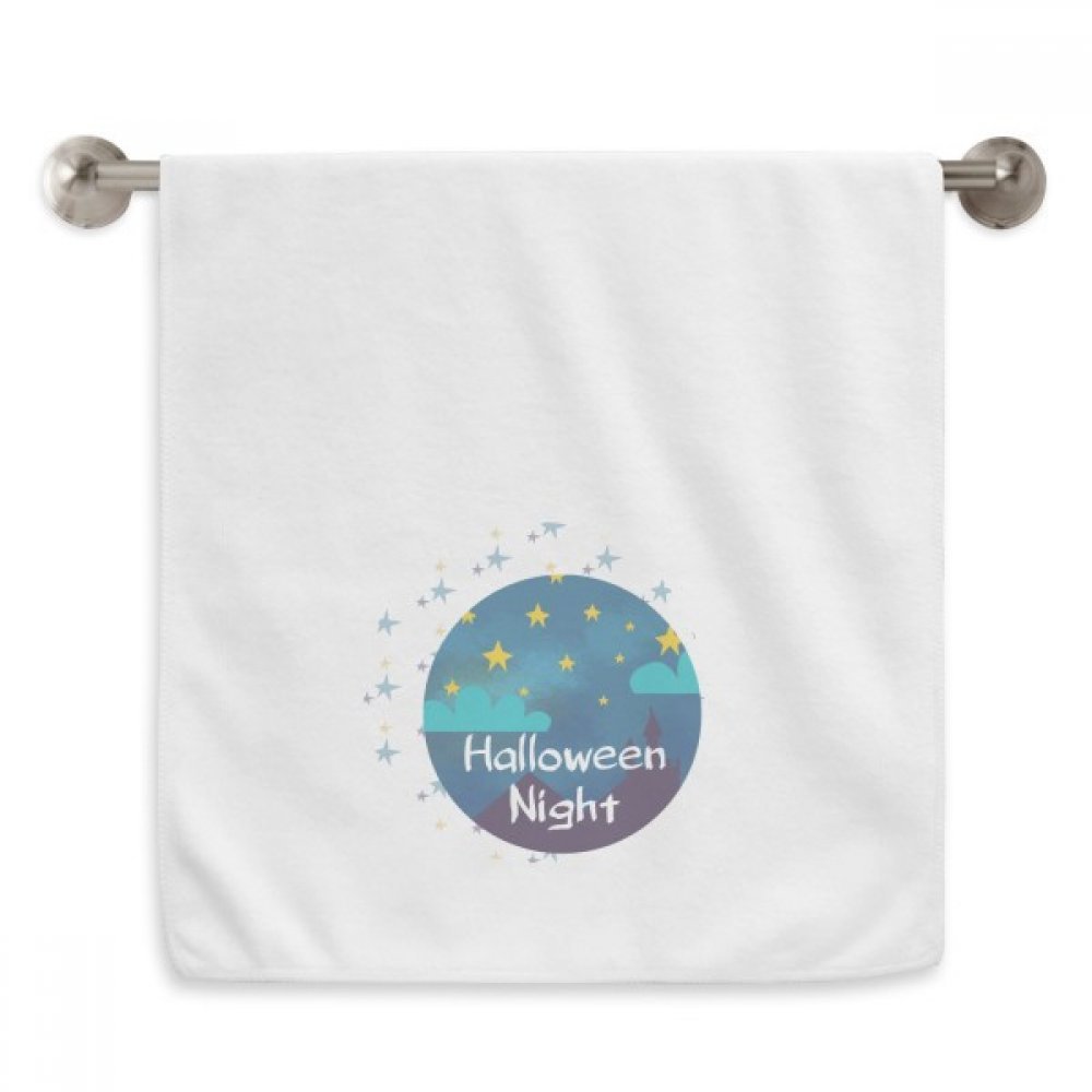 Serviettes moelleuses Le Ciel de Nuit Halloween blanche 13x29 inch