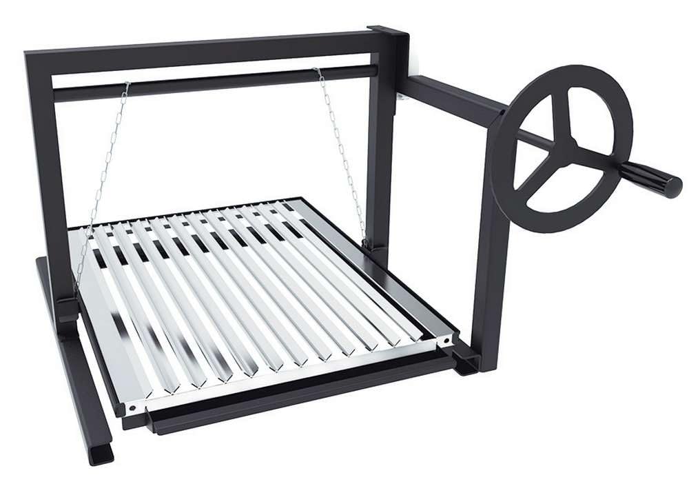 Barbecue BBQ griglia ACCIAIO INOX Sollevabile 45,5x56cm