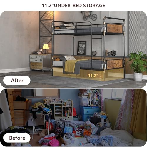 Whalefall 790 2 In 1 Metal Bunk Bed Twin Over Twin thumb #3