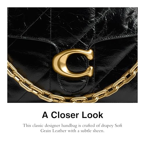 Coach Quilted Chain Tabby Shoulder Bag 35, B4/Black4