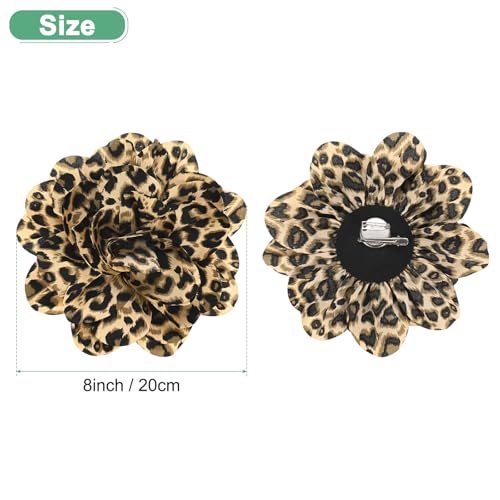 Image of M METERXITY Extra Large Rose Flower Brooches, Lapel Pins Dainty Satin Fabric Big Camellia Oversized Brooch Pin