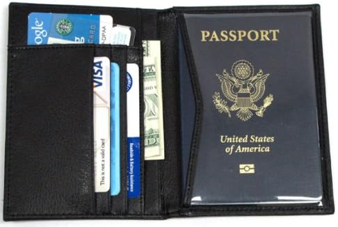 RFID Blocking Leather Passport Wallet with Colored Gift Box