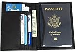 RFID Blocking Leather Passport Wallet with Colored Gift Box