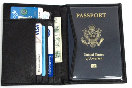 Rfid Blocking Leather Passport Wallet With Colored Gift Box #TOP1
