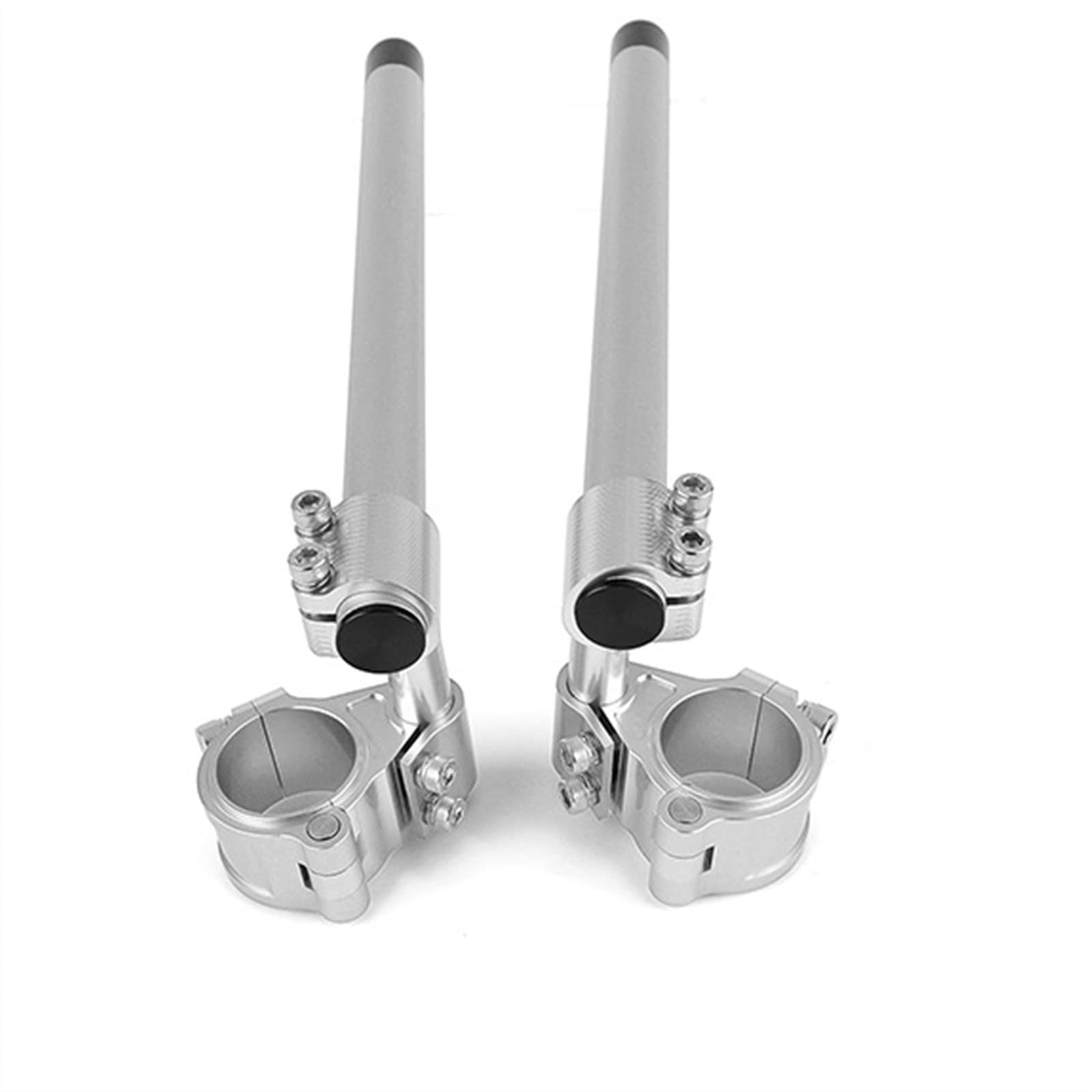 kit rialzo manubrio moto 37mm 45mm 51mm 52mm 58mm CNC Motorcycle Racing Riser Sollevato Superiore Clipon Clip On Manubrio Regolabile Manubrio Morsetto Forcella rialzo manubrio moto ( Size : Sliver 52m