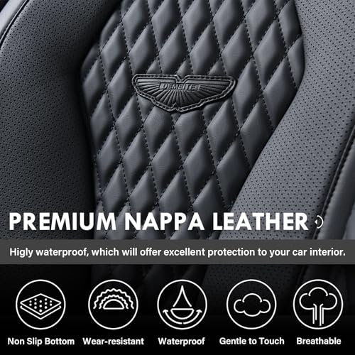 Image of Coverado Car Seat Covers Full Set, Black Seat Covers, Automotive Car Seat Cover, Car Seat Cushion, Car Seat Covers Front Seats Back Seat Covers, Car Seat Protector Universal Fit Most Cars
