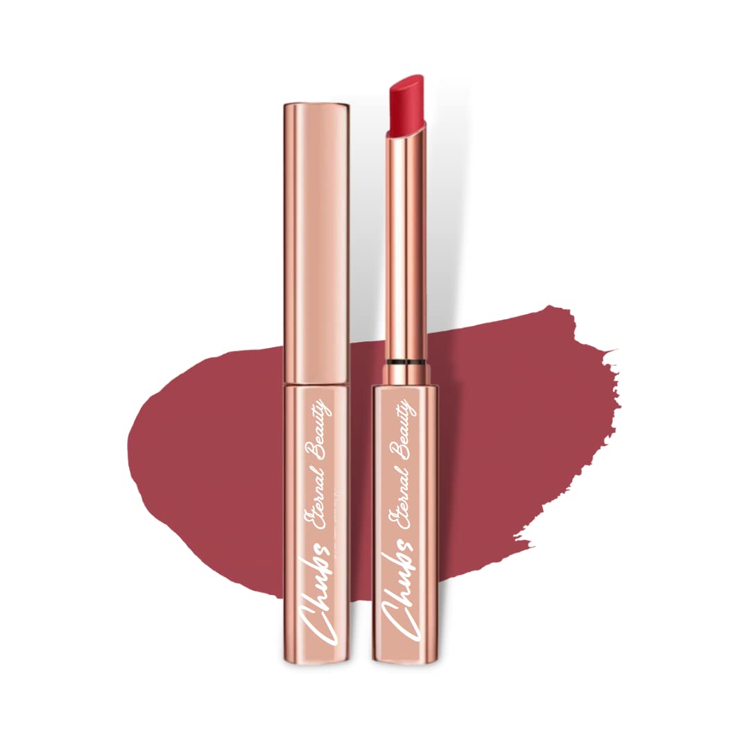Chubs Smudge Proof LUXE Edition Long Lasting,Moisturised Lips,Metallic Body Lipstick For All Skin Types (BRIDAL RED)
