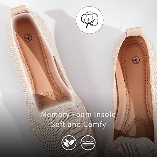 Image of BABUDOG Women's Flats Shoes Shiny Mesh Loafers Shoes Soft Memory Foam Flats