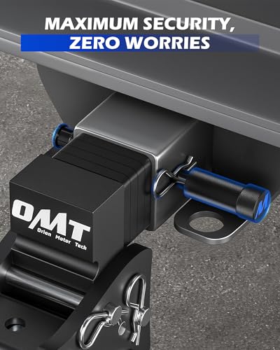 Image of Orion Motor Tech Locking Hitch Pin, Fits 2 inch Receiver with 5 /8 inch Diameter Hitch Pin Lock, Anti-Theft Steel Hitch Pin Lock with Key for Class III IV Hitches, Anti-Rattle Trailer Hitch Pin with O-Rings