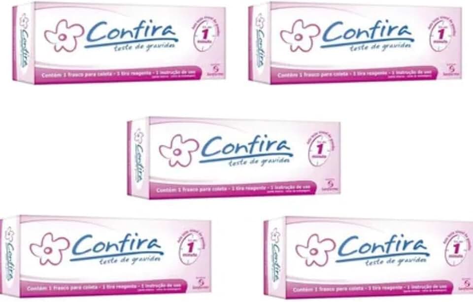 Teste De Gravidez Kit com 5 Confira em tira
