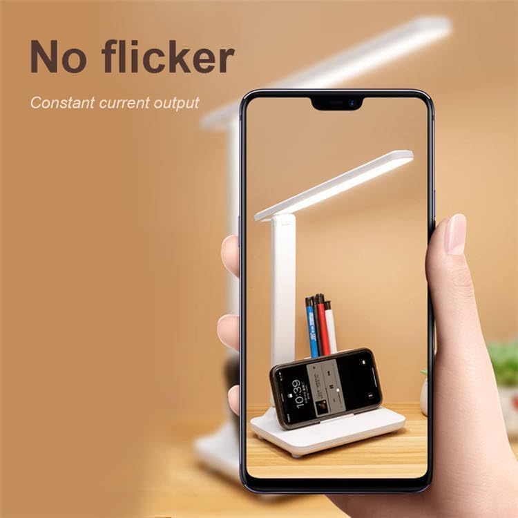 Image of Kimee Table Lamp for Study LED Light with Pen Stand & Stationery Holder Mobile Stand Multi-Compartment Storage 3 Colour Tone Lighting & Dimmable Brightness Desk Lights Reading Lamp for Studying