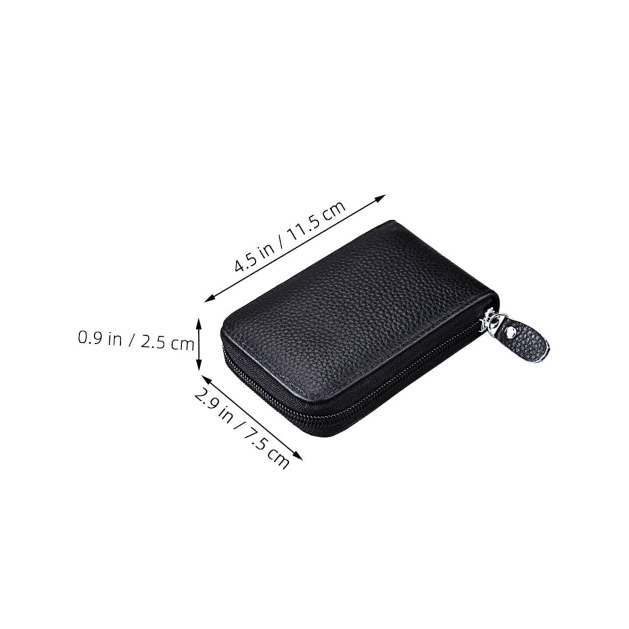 ifundom 2pezzi Porta Carte di Credito in Pelle Sottile di Mucca Organizer per Carte di Credito da Uomo Portafoglio con Cerniera Riutilizzabile e Multiuso