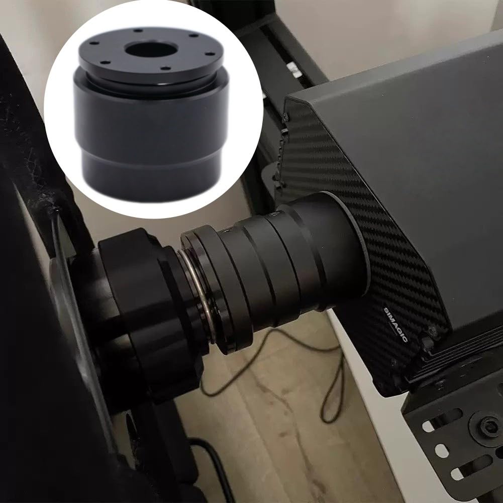 Adattatore a sgancio rapido da 55 mm per volante MOZA TURN Direct Drive, mozzo simulatore da corsa a 6 fori in lega di alluminio, nero leggero