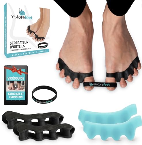 Correcteur Hallux Valgus & Séparateur Orteil – 2 Paires +