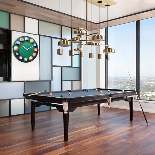 Billiards Pool Ball Wall Clock-Glass Pool Table Wall Clock for Billiards Room,Pool Room,Bar,Game Room,Gift(8 Inch) - Image 2