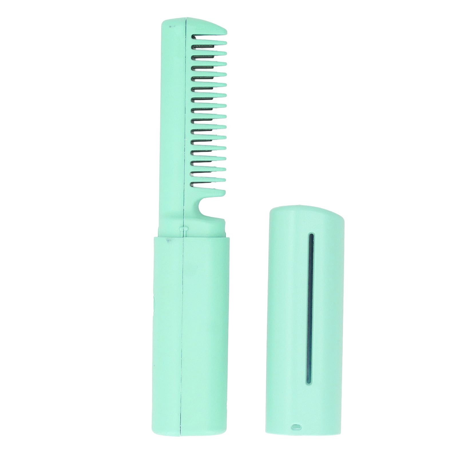 Peine Eléctrico para el Cabello, Ergonómico, Recargable, Mini Cepillo Alisador de Cabello Inalámbrico con Calefacción Uniforme, Fácil de Usar, Portátil para Viajes (GREEN)